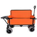 3 in 1 Folding Wagon with Bench Seat and Rear Tabletop - Orange