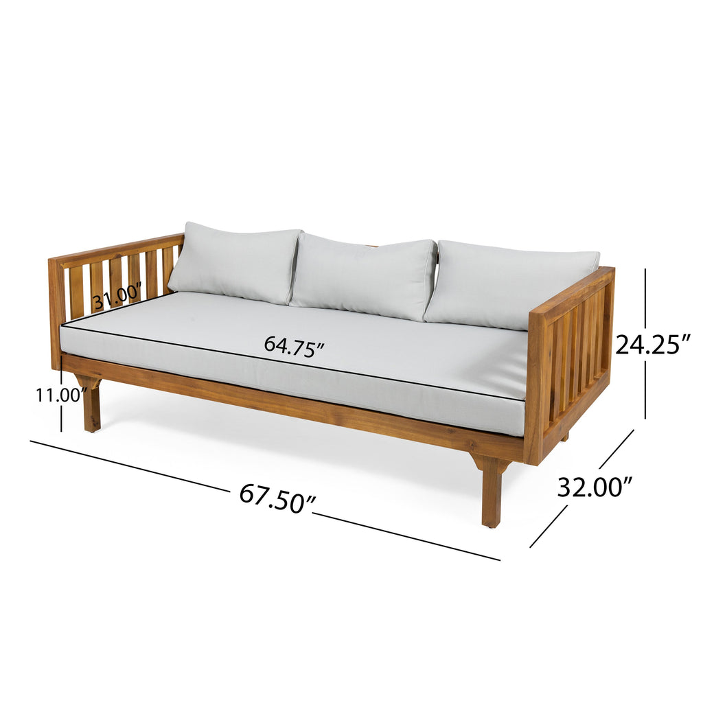 Claremont 3-Seater Daybed and Acacia Wood Patio Table Set
