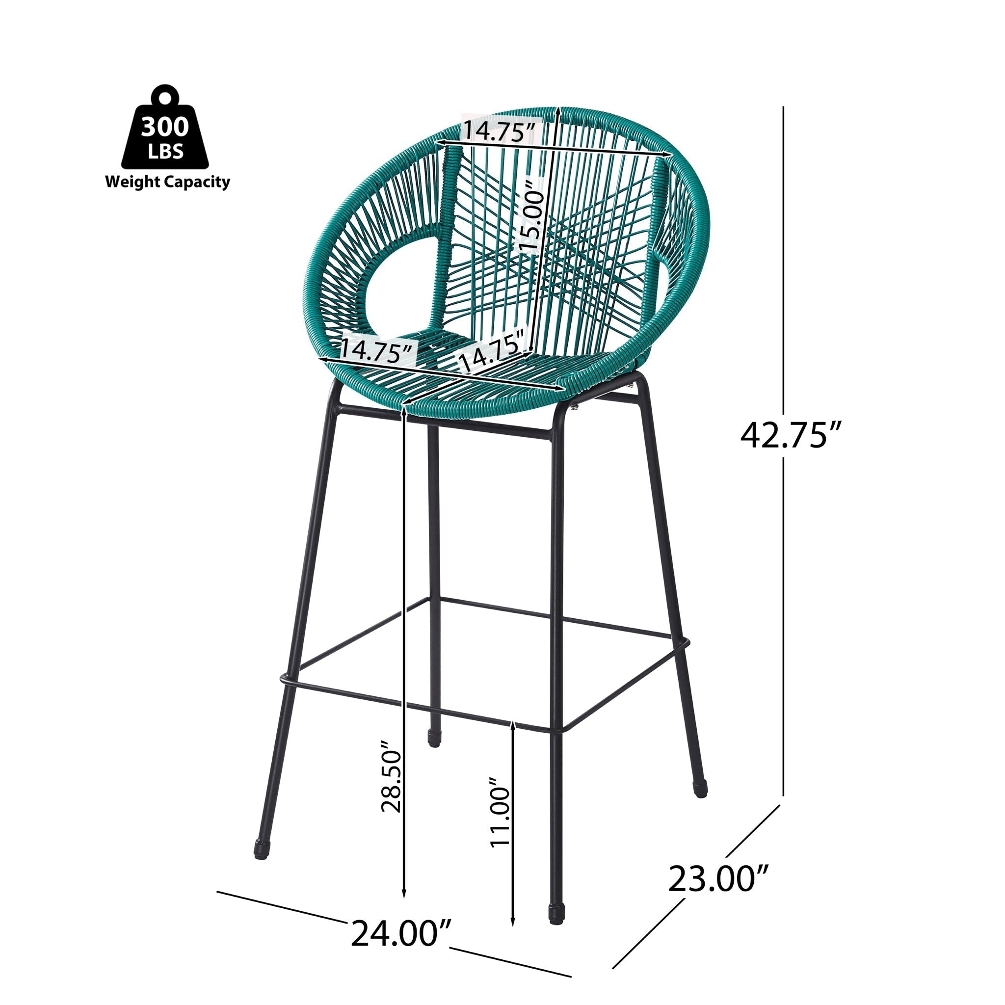 Ferrara Outdoor Patio Barstool (Set of 2)
