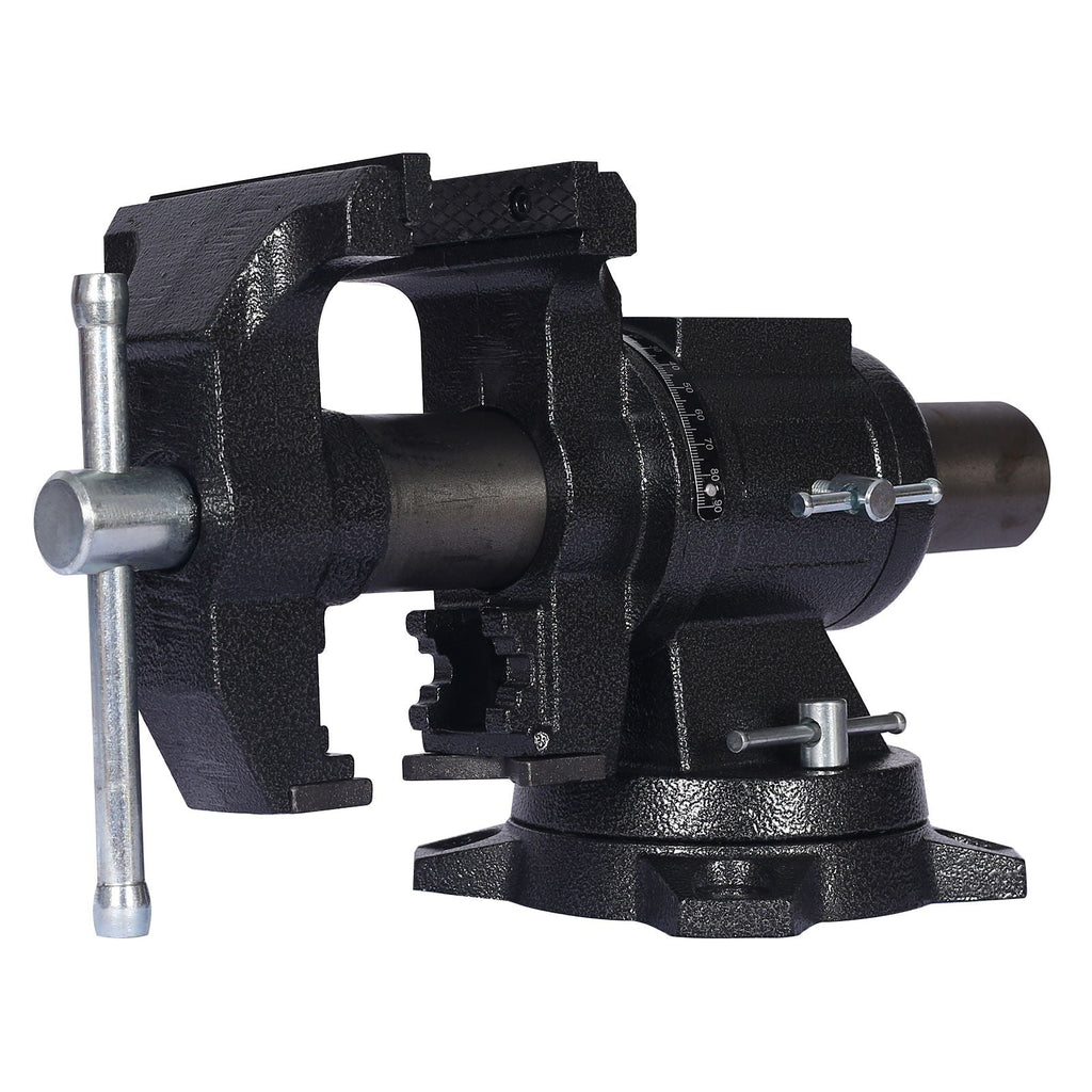 Heavy Duty 5" Multi Jaw Rotating Bench Vise with 360° Swivel Base and Head