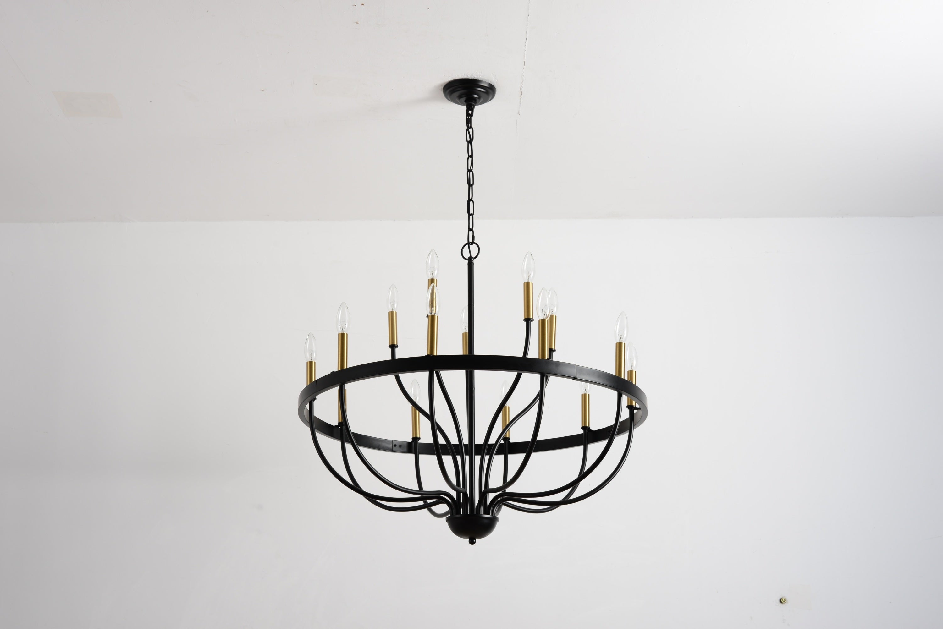 18-Light Industrial Iron Candle Chandelier