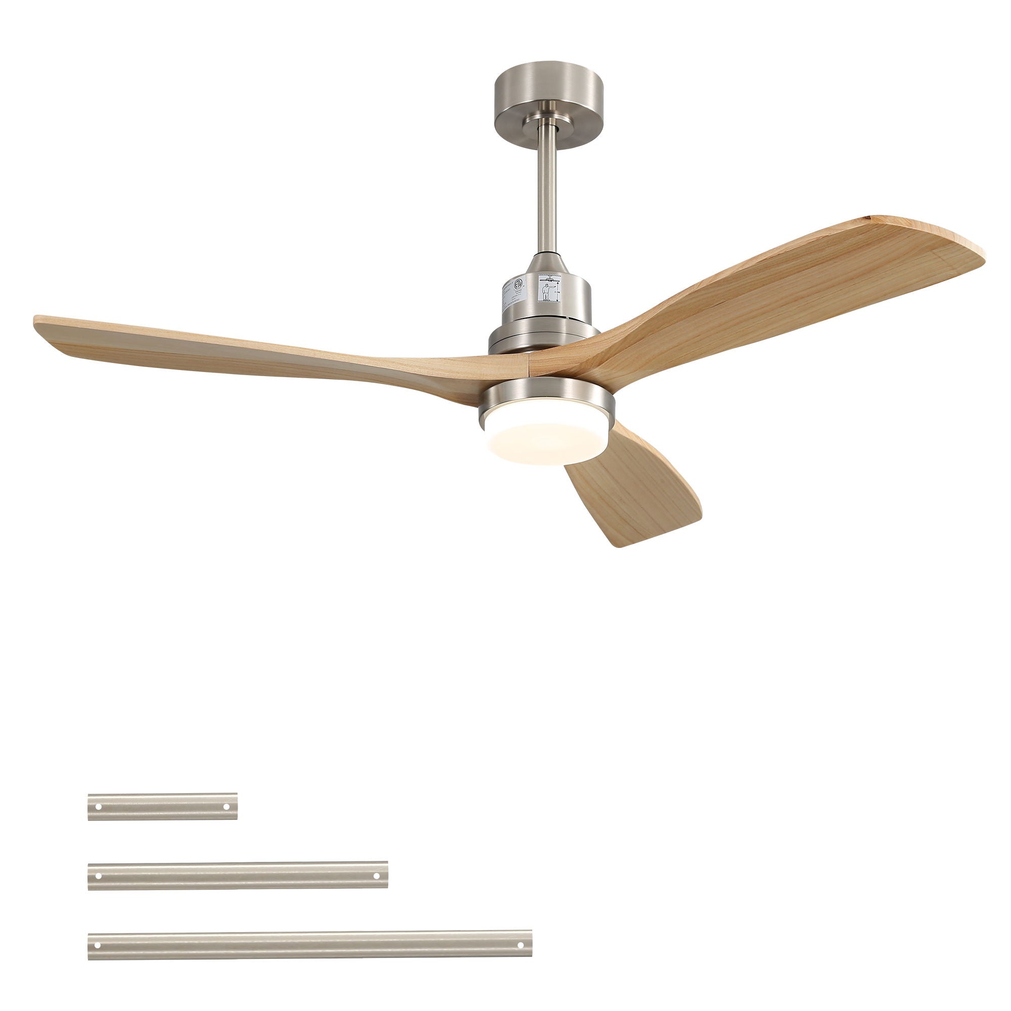 Indoor Ceiling Fan with Dimmable LED Light, 6-Speed Remote, Reversible Blades