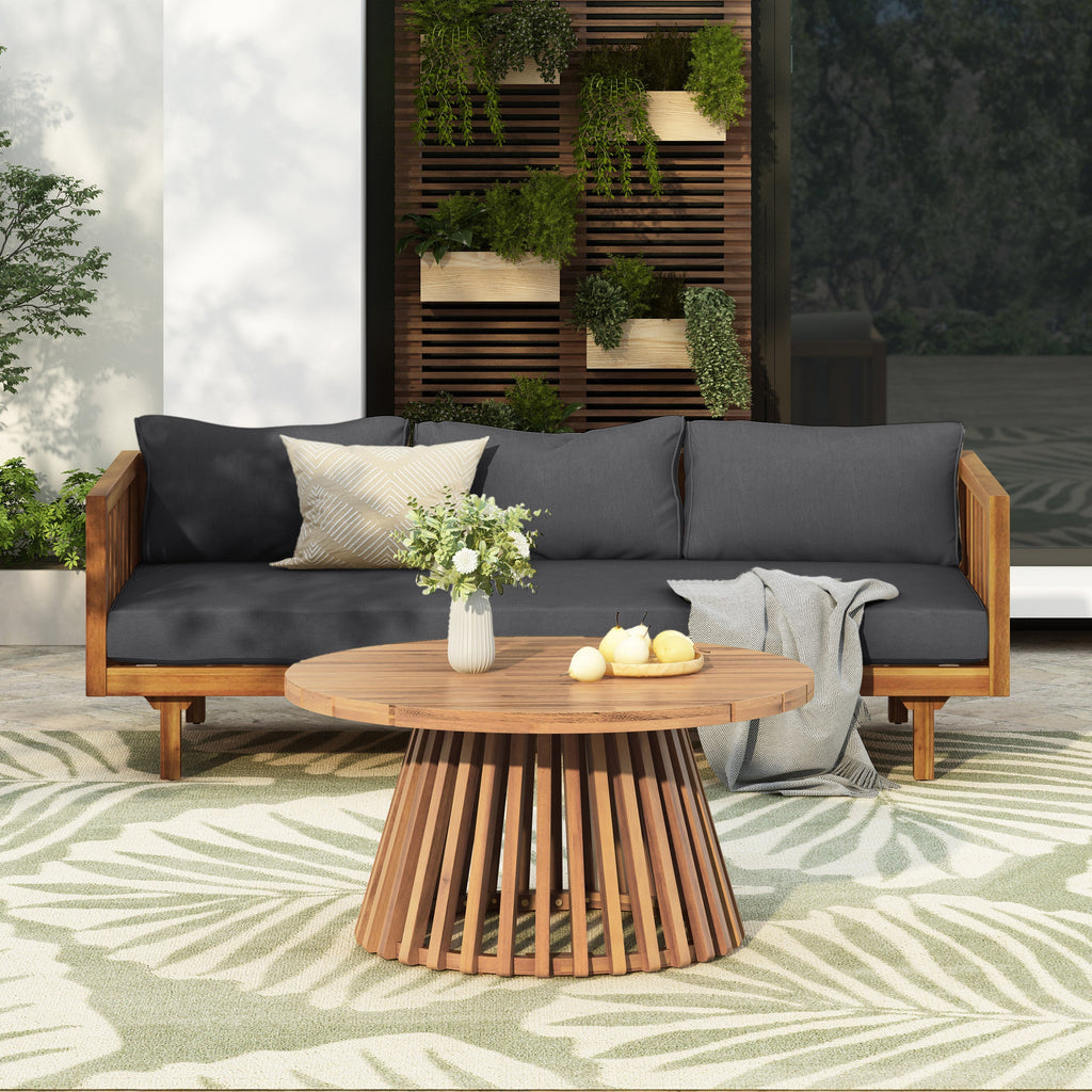 Claremont 3 Seater Daybed and Acacia Wood Patio Table
