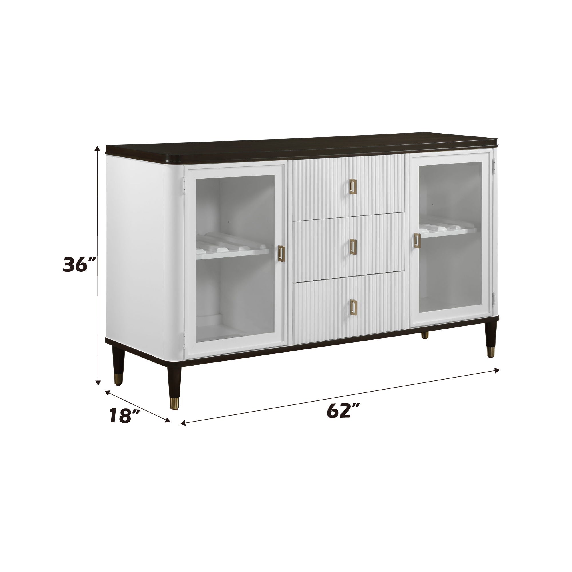 Carene Server Brown / White