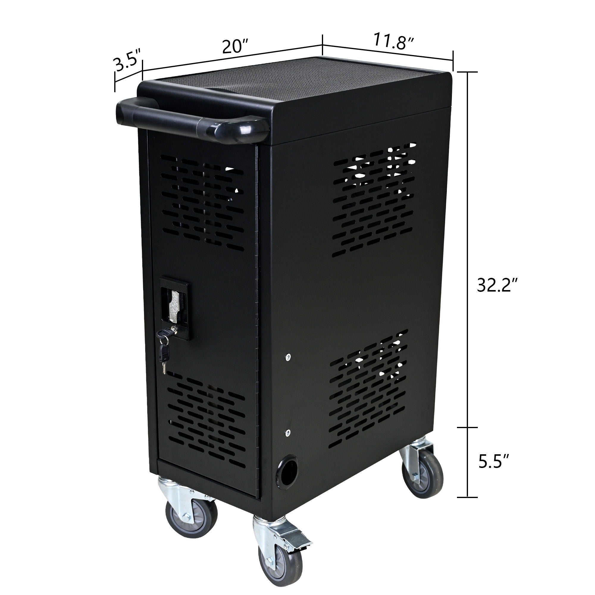 16 Bay Mobile School Charging Cart Station for Chromebook, Tablet and Laptop