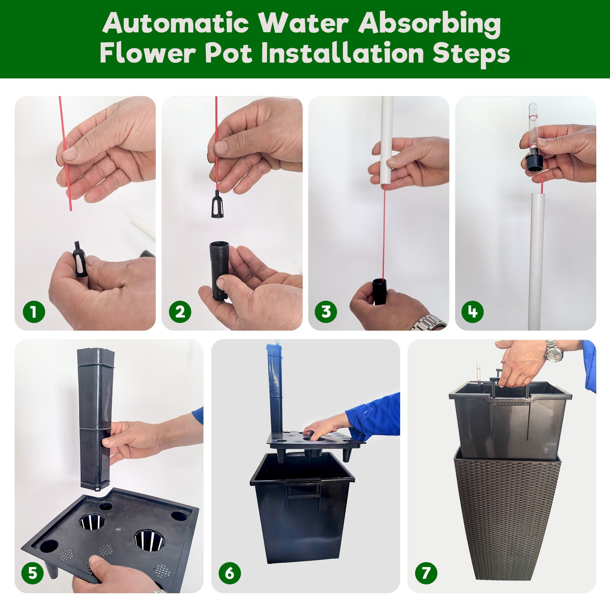 Indoor Outdoor Planter With Automatic Watering System