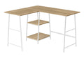 L-Shape Computer Desk with Storage Shelves