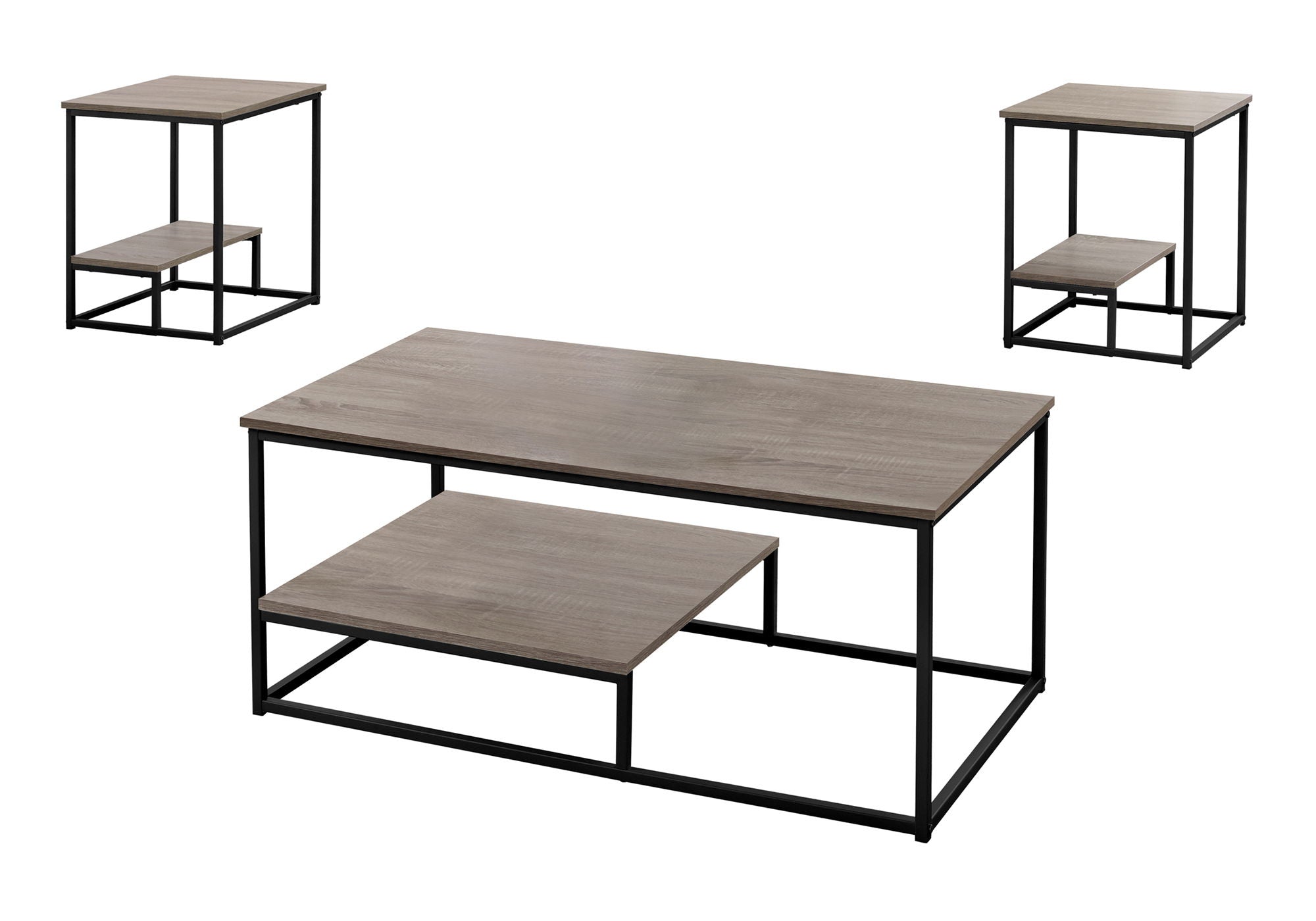 Contemporary 3-Piece Living Room Table Set