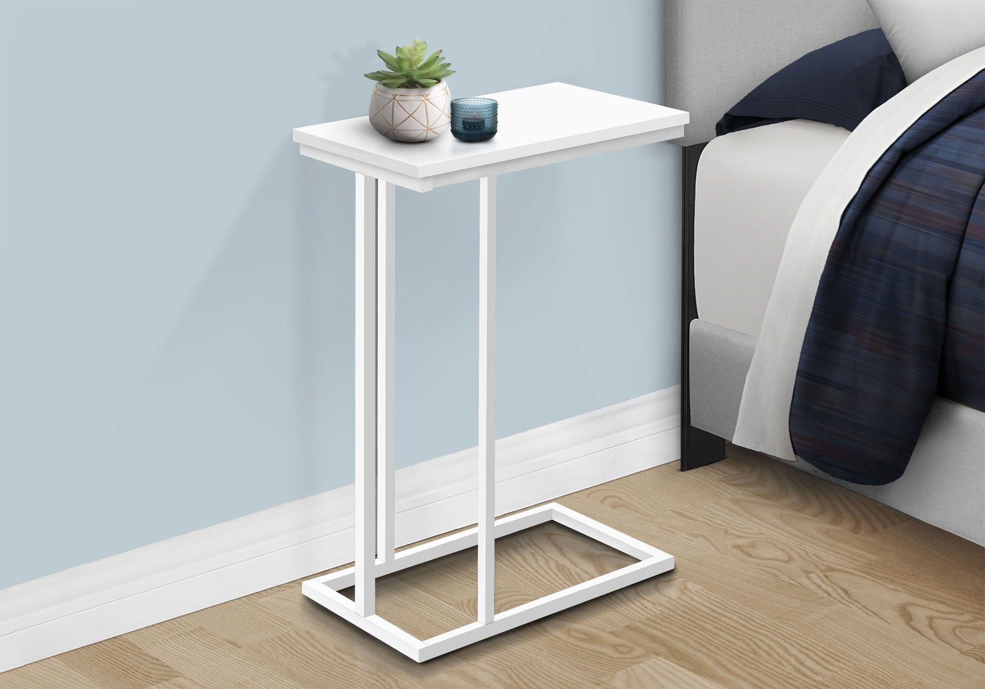 Accent Table Versatile Use, C-Shaped, Contemporary & Modern