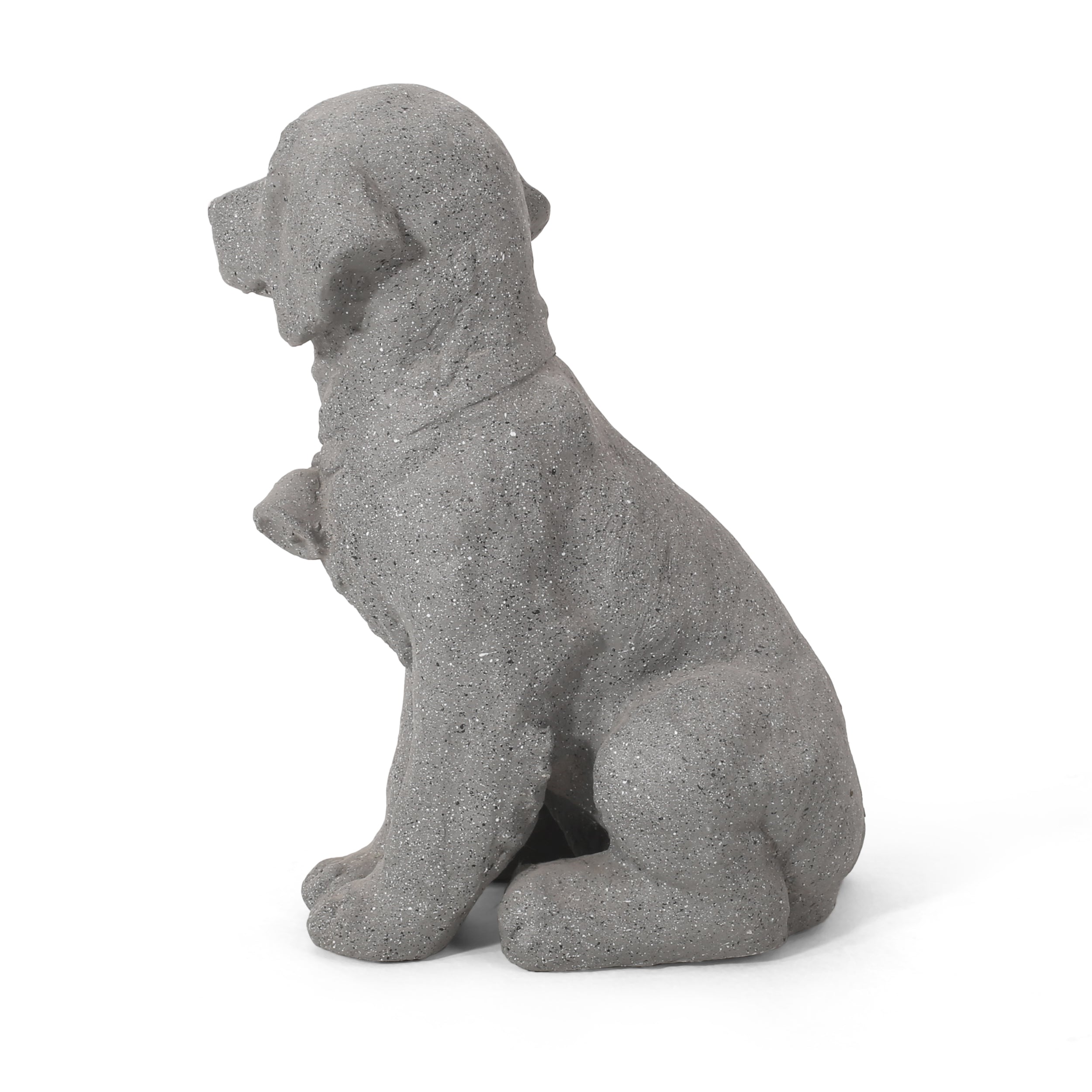 MGO Dog Statue, Outdoor Stone Gray