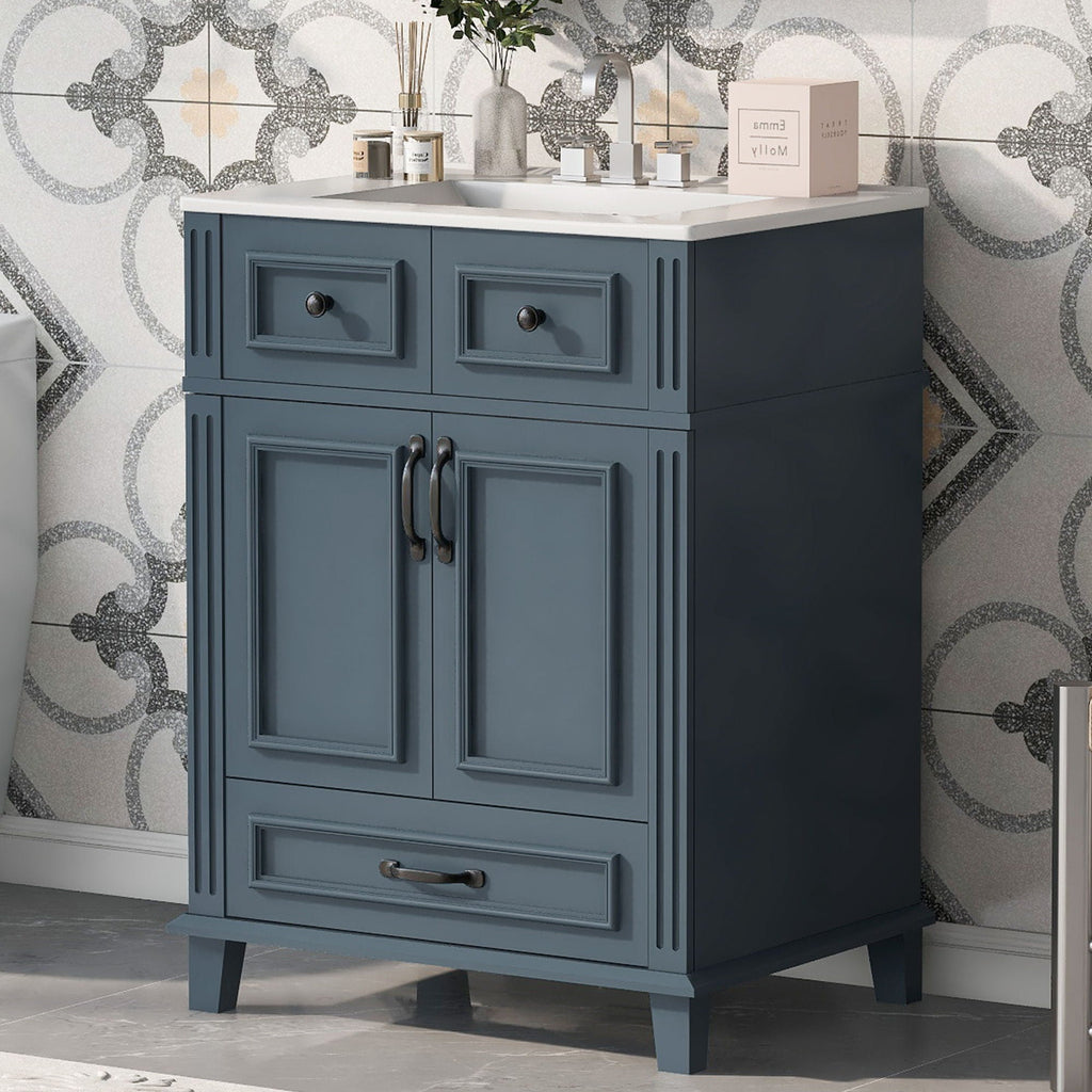 Bathroom Vanity With Sink And Storage Cabinet