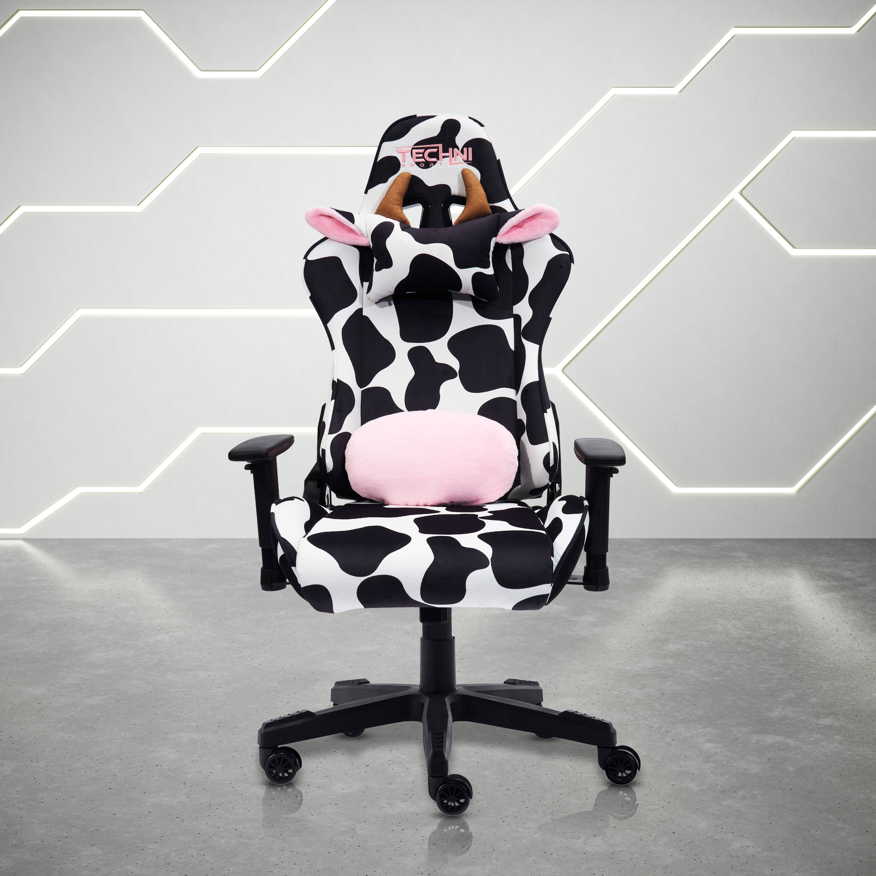 TS85 Cow Print LUXX Series Gaming Chair