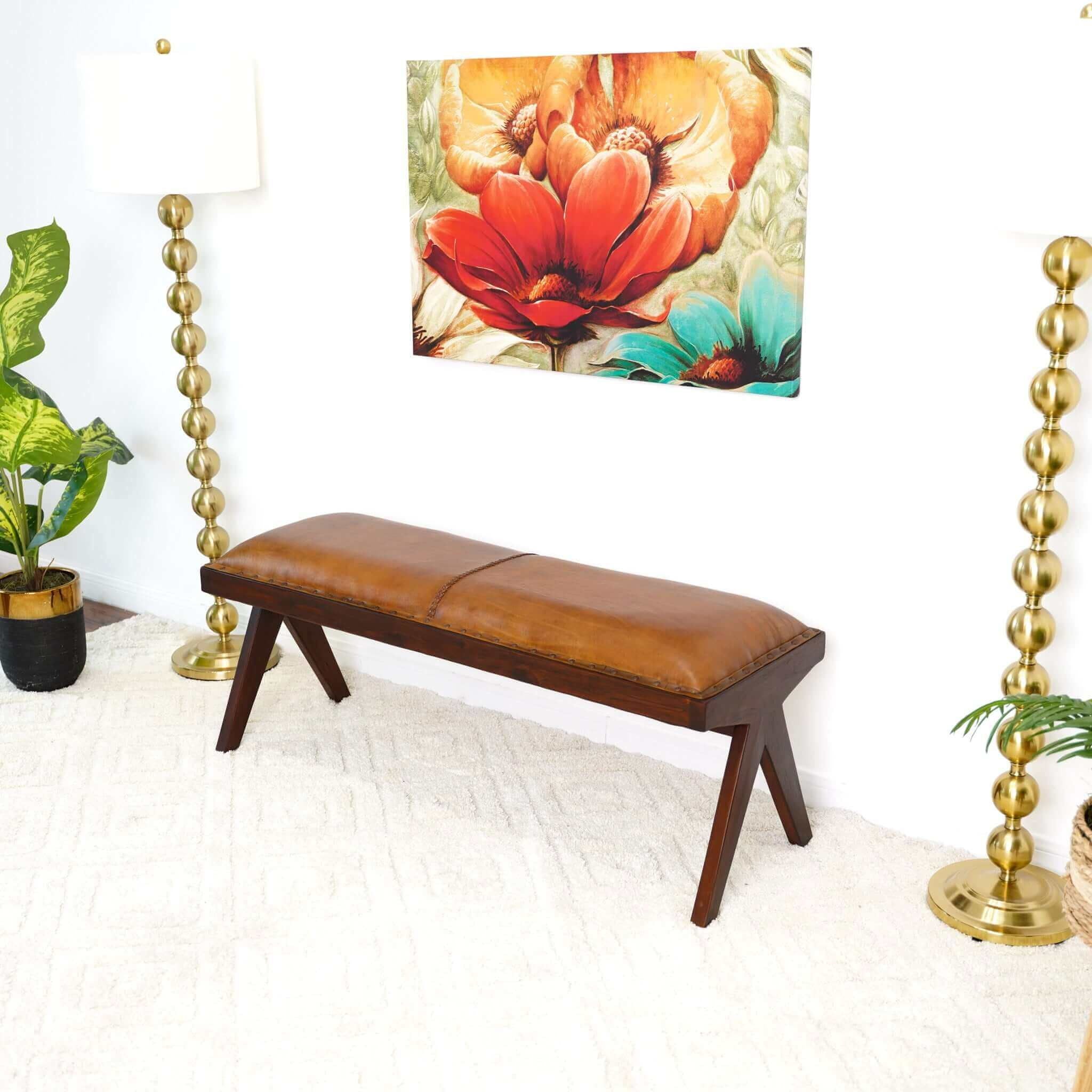 Chad - Bench - Brown / Tan