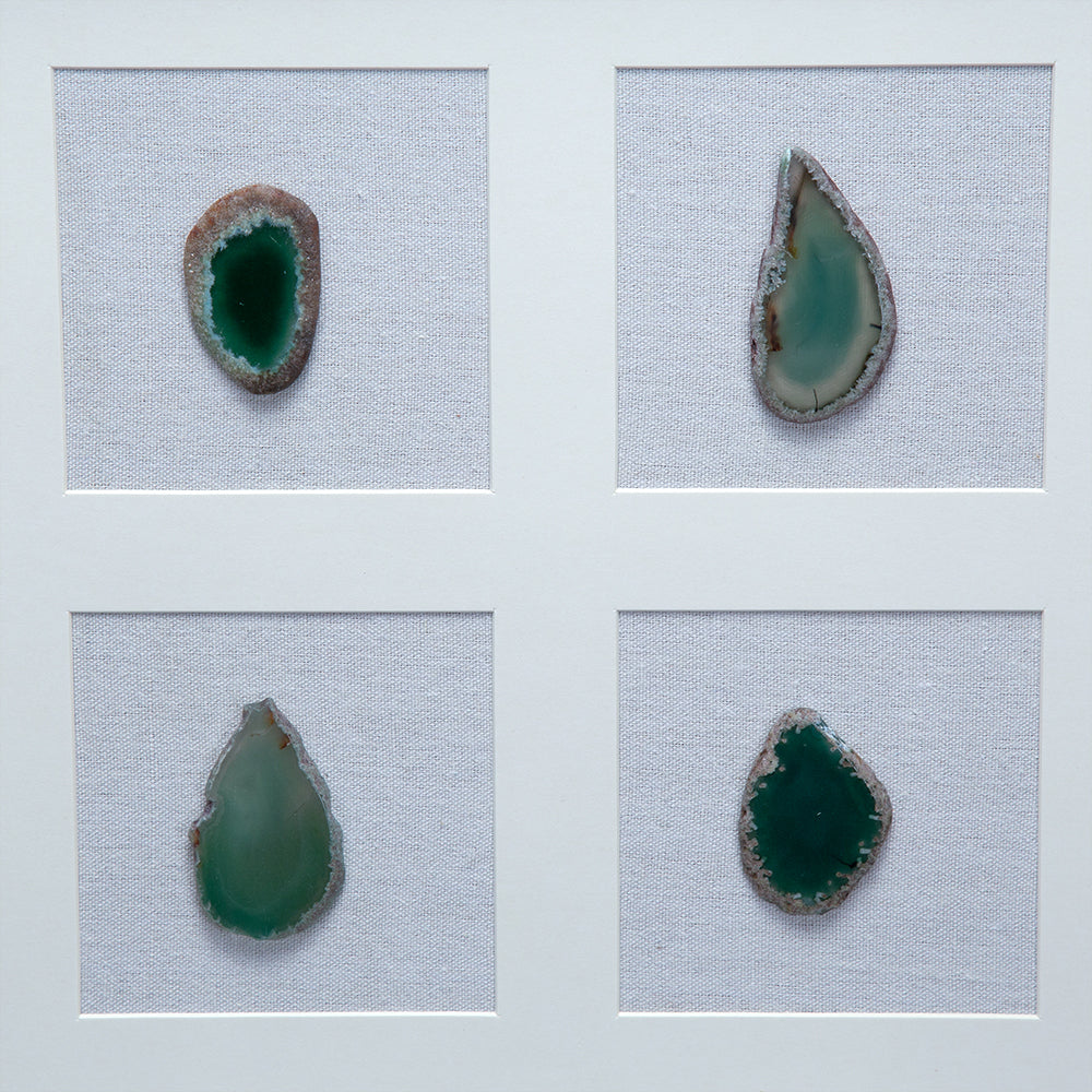 Set of 2 Shadow Box Wall Décor with Agate