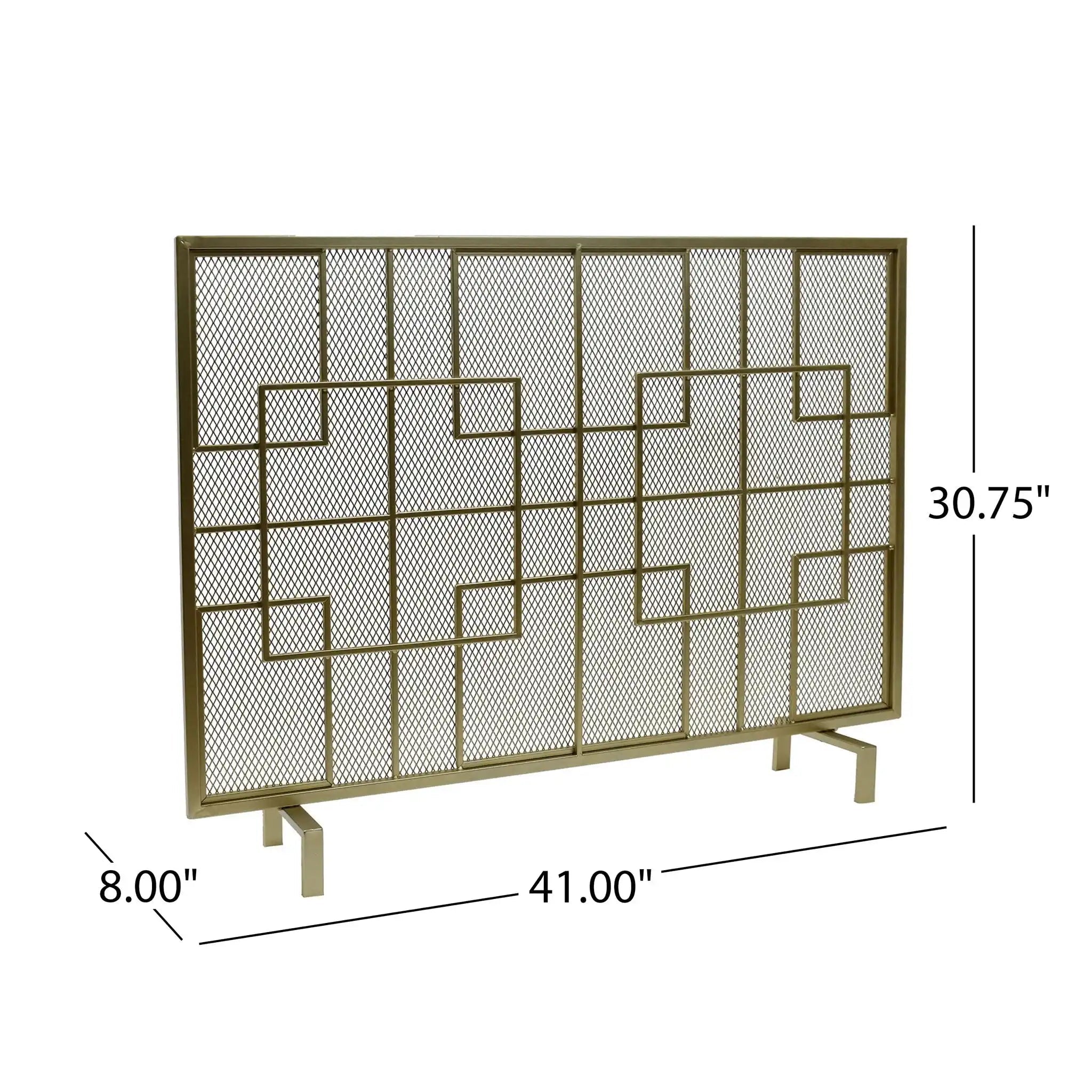 Dorothy Modern Single Panel Iron Fire Screen