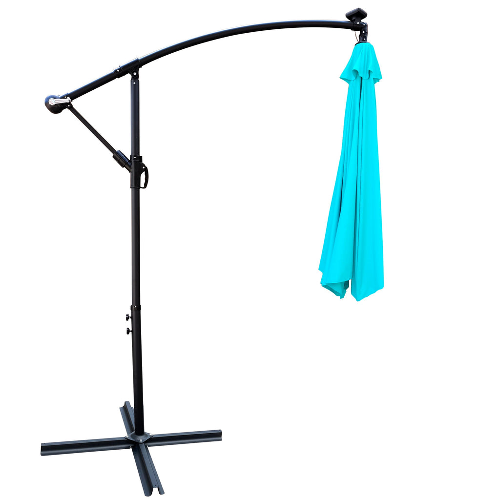 10 ft Outdoor Patio Umbrella Solar Powered LED Lighted Sun Shade