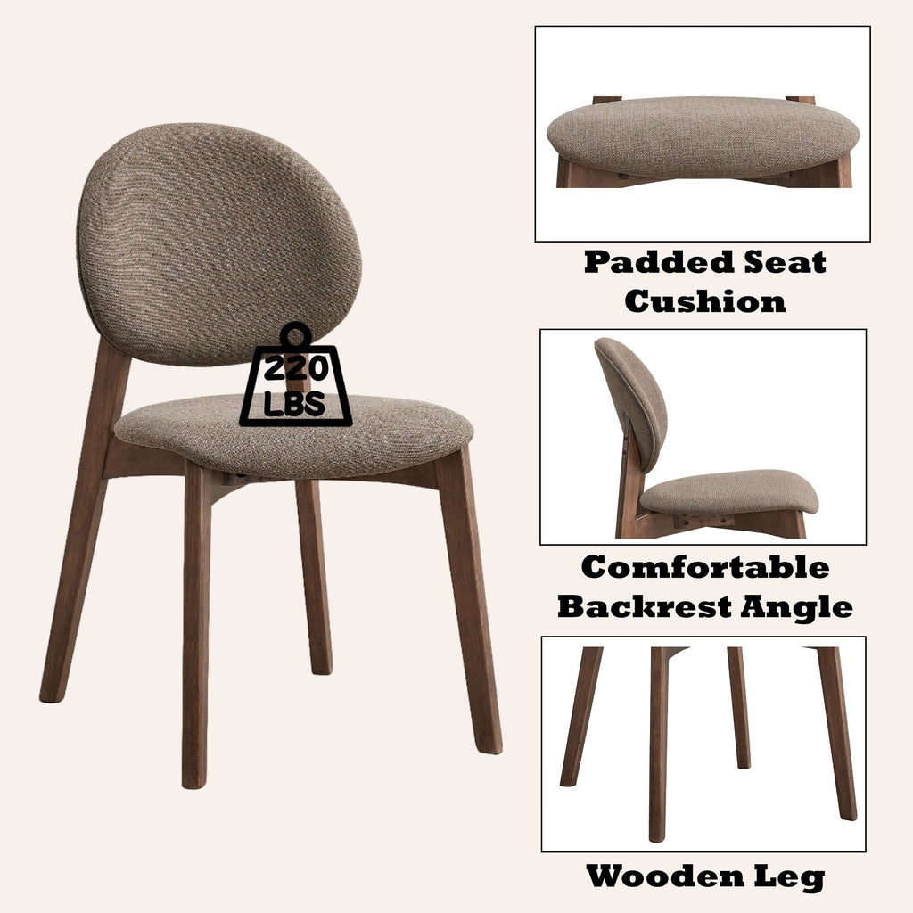 Hadasa Side Chair, Elegant Upholstery (Set of 2)