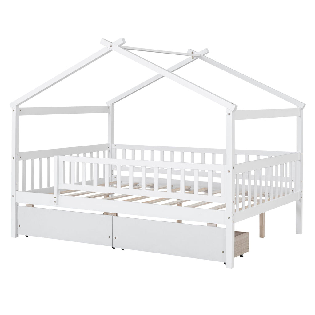 House Bed With 2 Drawers