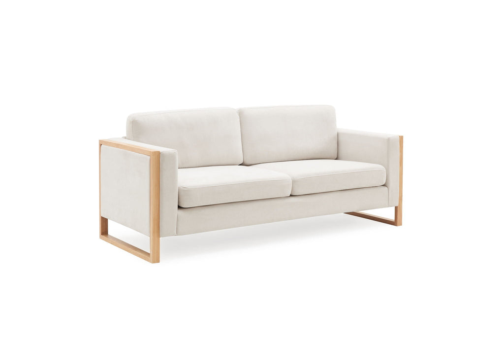 Modern 3-Seater Sofa With Solid Wood Legs