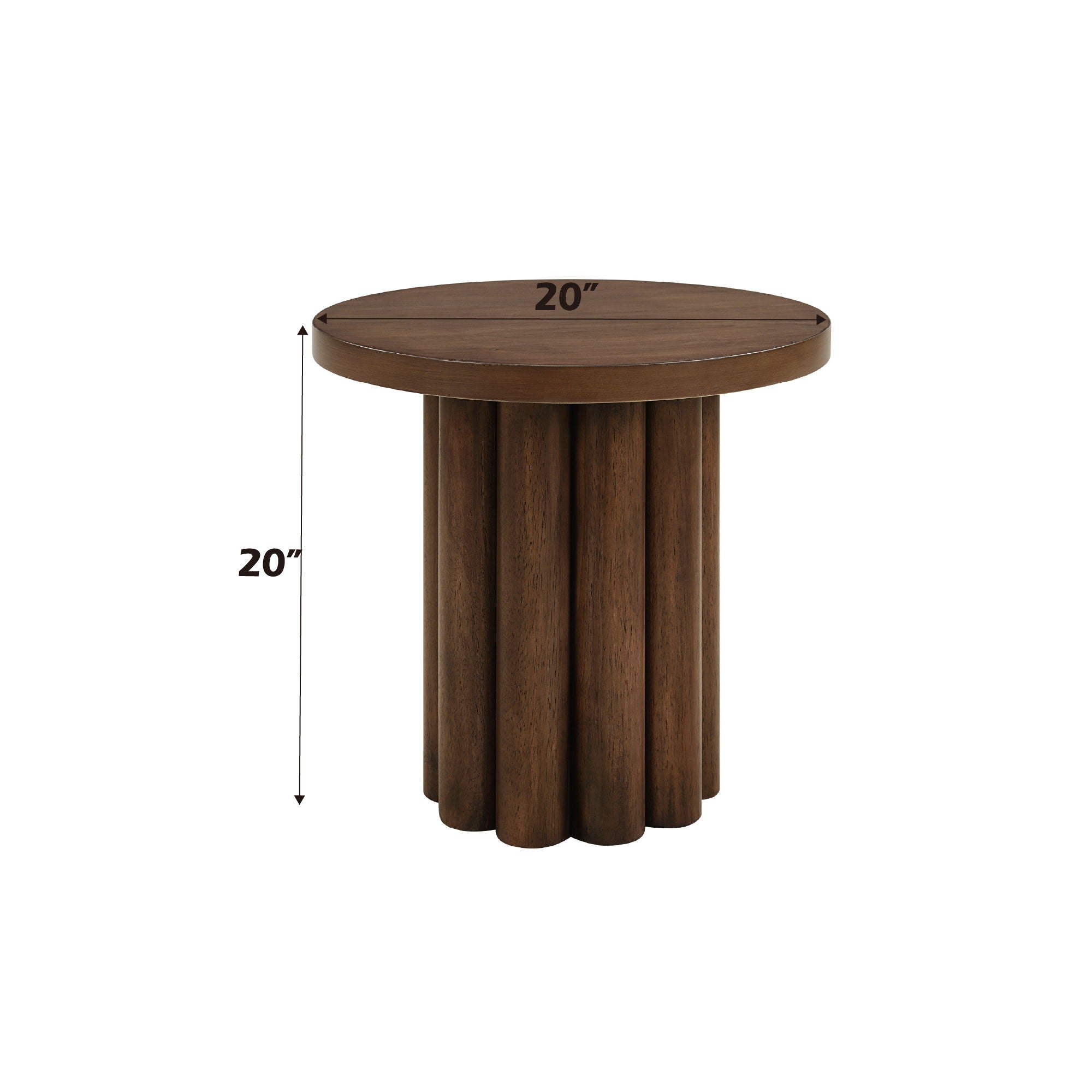 Loanna Wooden Color End Table - Brown
