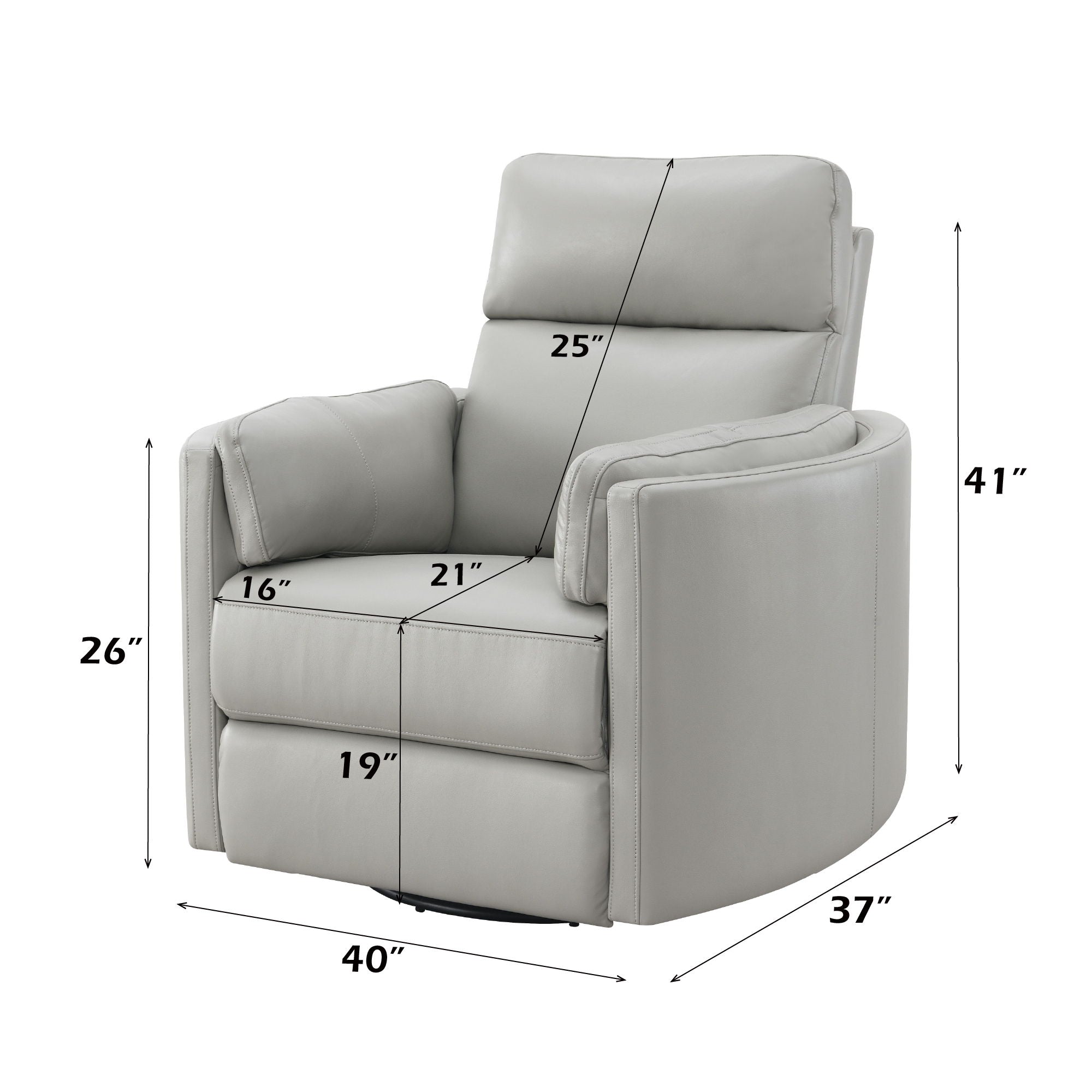 Sagen Glider Recliner With Swivel