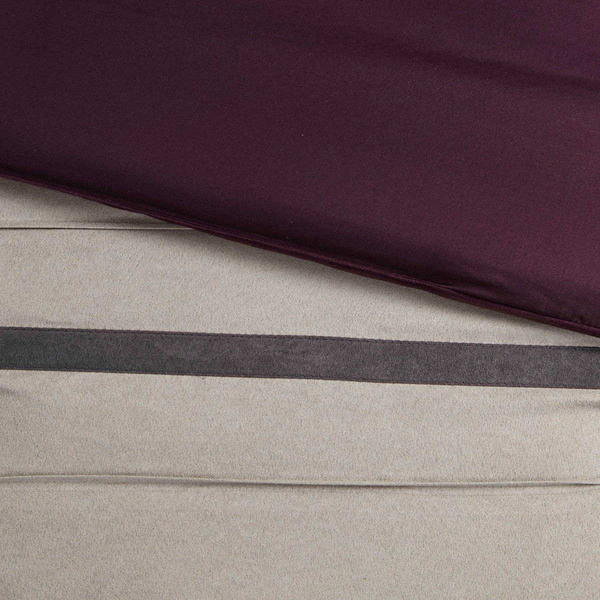 7 Piece Purple Faux Suede Comforter Set Full