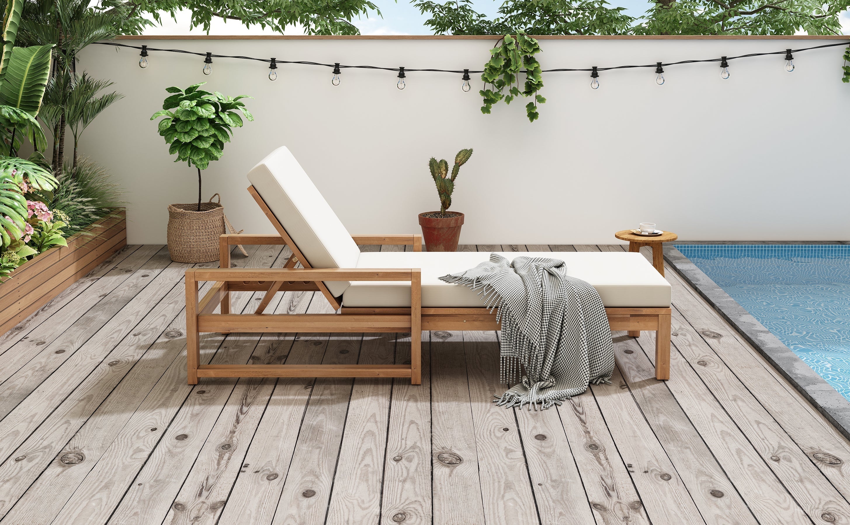 TREXM Outdoor Lounge Chairs Set of 2