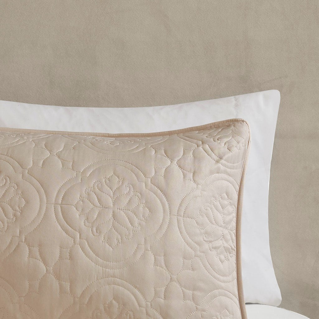 3 Piece Reversible Bedspread Set Khaki King/Cal King