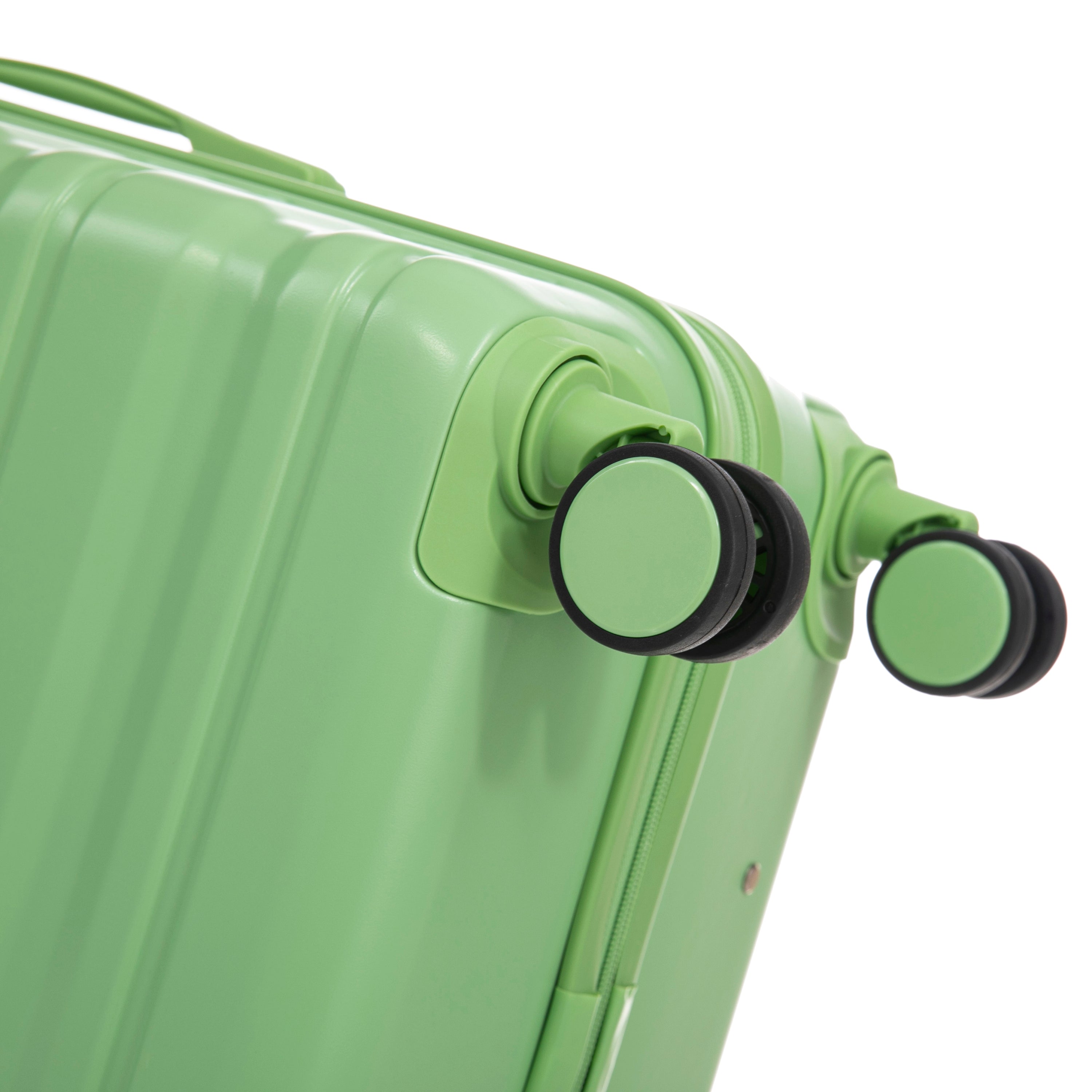 HIFINE Tourist 3-Piece Spinner Wheel Luggage Set in Green