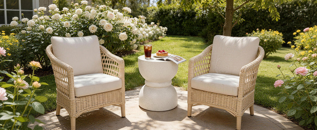 U_Style Outdoor Concrete Side Table
