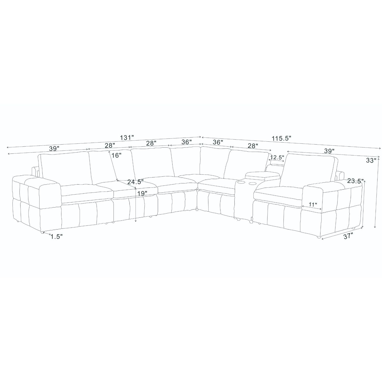 Large - Arm Upholstery Modular Sectional With Custom Configuration - Olive Green