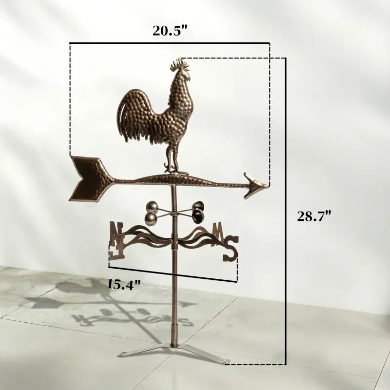 Roof Mount Wind Direction Indicator - Classic Rooster Weathervane