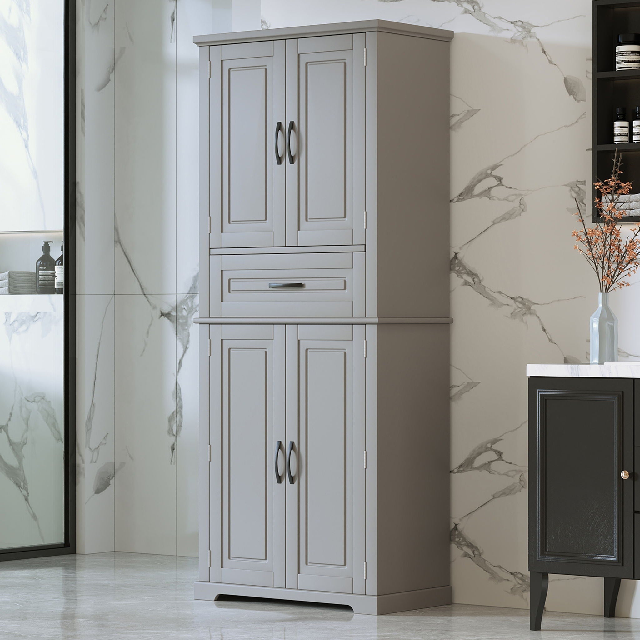 Bathroom Storage Cabinet With Multifunctional Storage Space