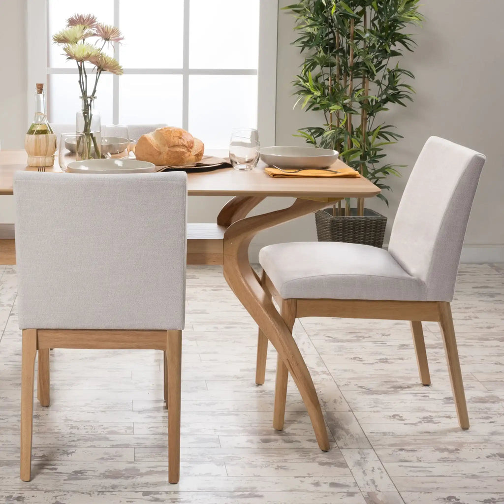 Contemporary Dining Chair Set With Upholstered Fabric