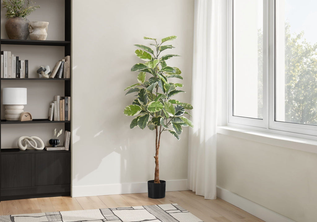 52" Tall Artificial Rubber Tree Indoor Plant