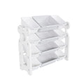 Multi Functional Kids Toy Storage Organizer Cabinet With Hdpe Shelf And 12 Bins - Gray White