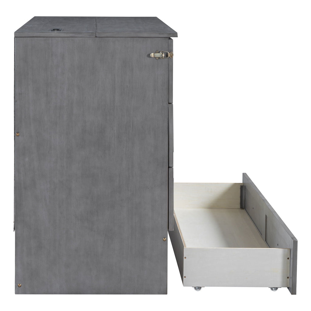 Murphy Bed With Large Drawers And Stylish Design