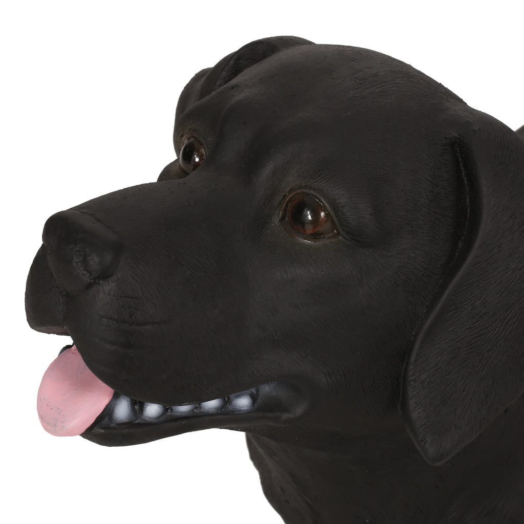 MGO Dog Bench - Outdoor Labrador Design, Matte Black