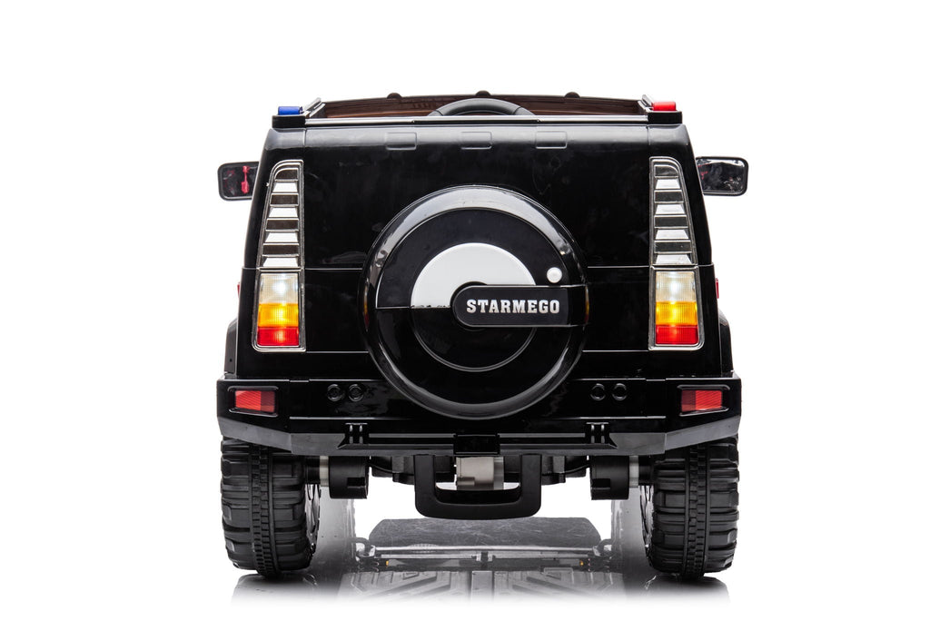 12V7A 30W*2 Four-Wheel Drive Seat One Button Start, Forward And Backward, High And Low Speed, Music, Front Light, Power Display, Two Doors Can Open, 2.4G R / C, Seat Belt Four Wheel Absorber