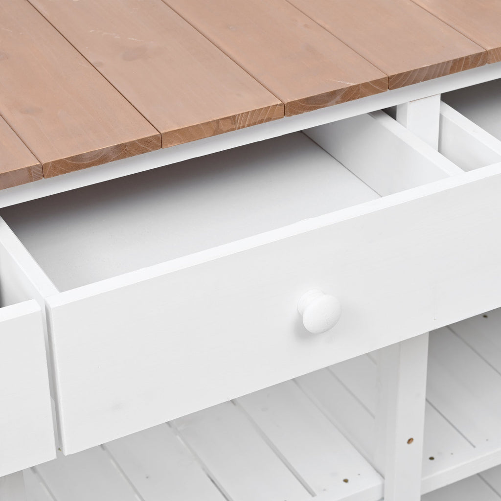 TOPMAX 65.7" Tall Garden Potting Bench Table with Hutch