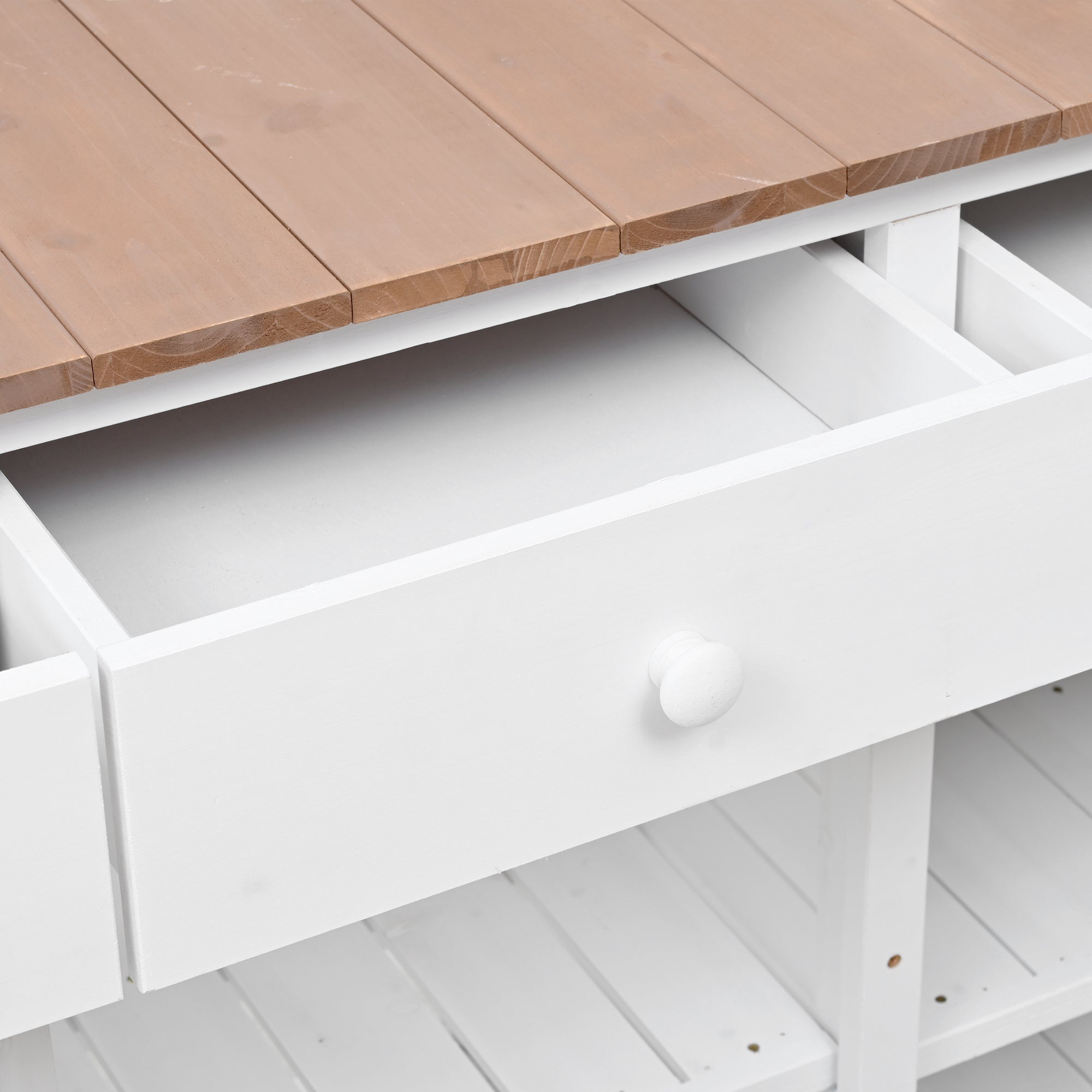 TOPMAX 65.7" Tall Garden Potting Bench Table with Hutch