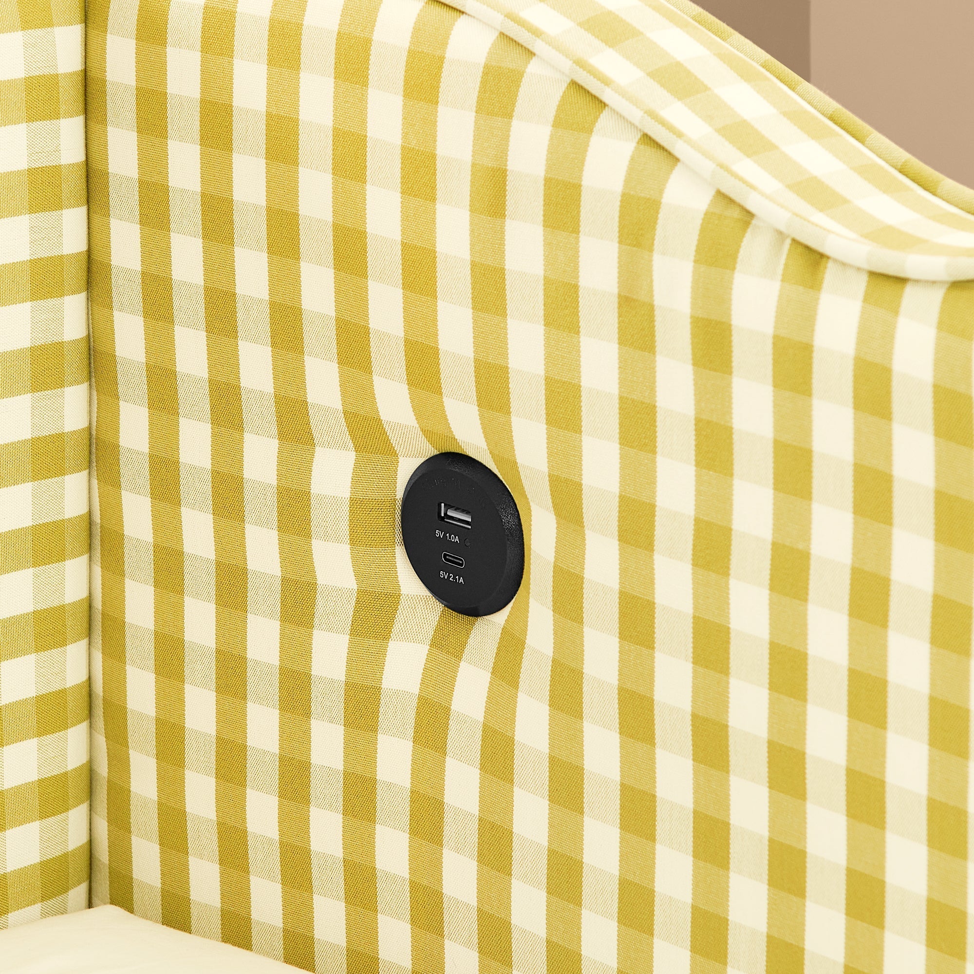Cozy Gingham Daybed with Trundle Twin Size Sofa Bed