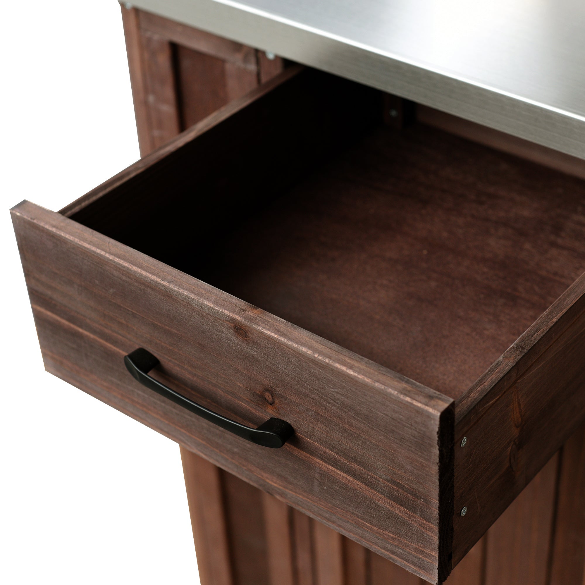 Outdoor Kitchen Island Fir Wood Prep Station