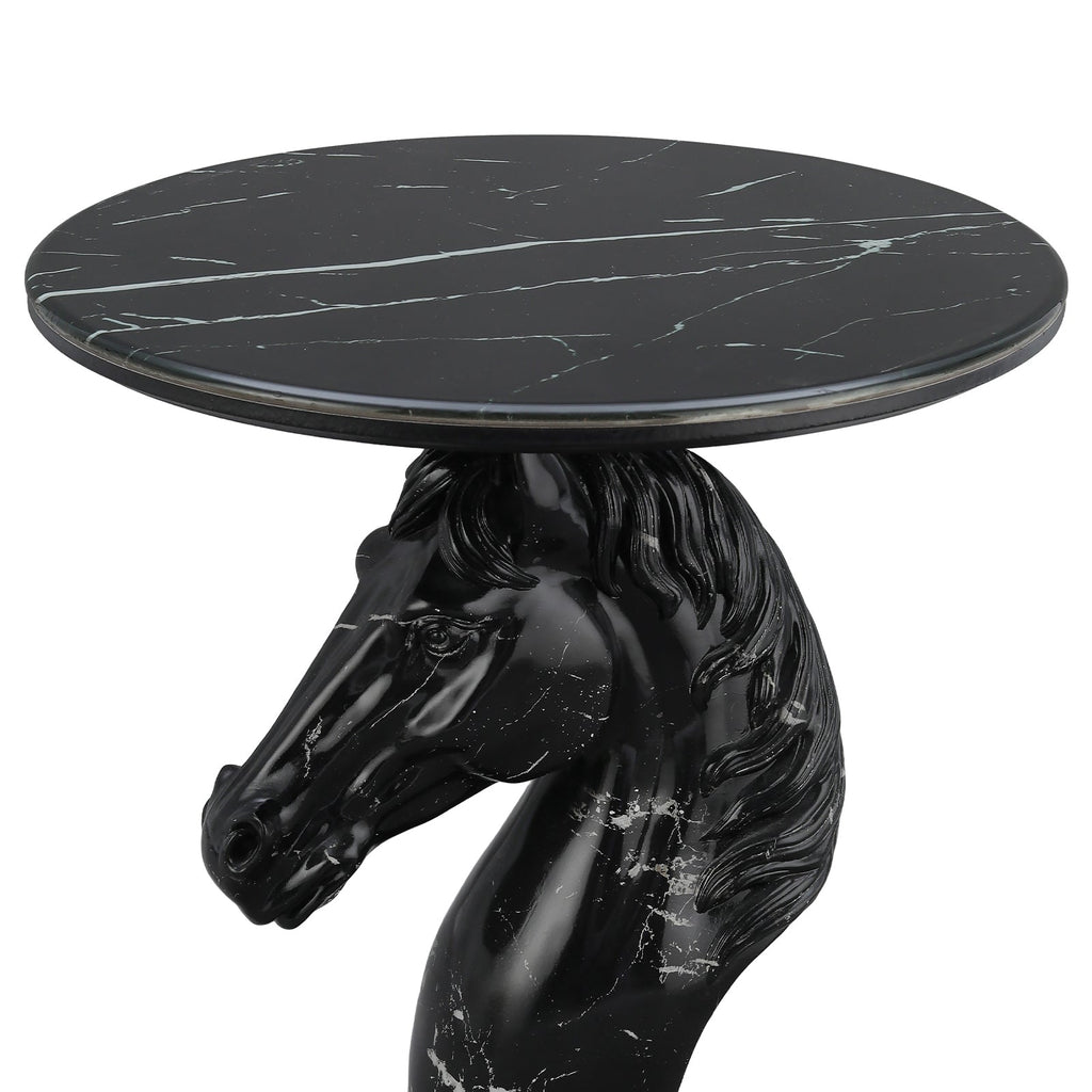 Horse Head Accent Table Animal Statue End Table