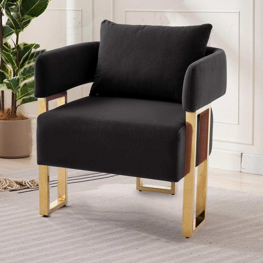 Modern Classic Decorative Chair with Teddy Fleece Upholstery