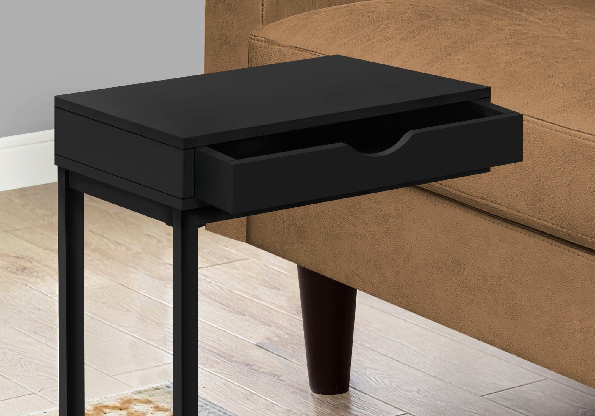 Accent Table, C - Shaped Contemporary Elegant Design
