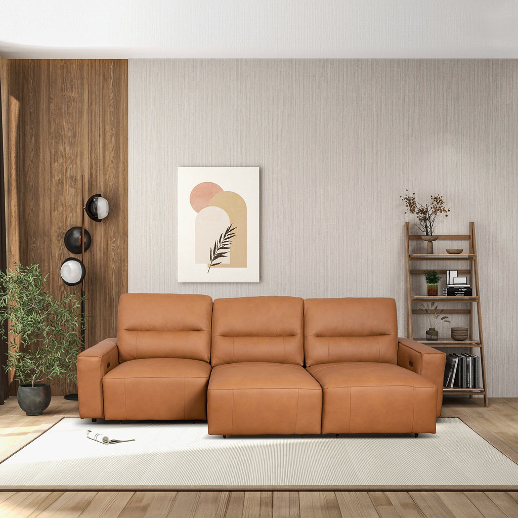 Grant - Triple Power Convertible Sofa - Cognac