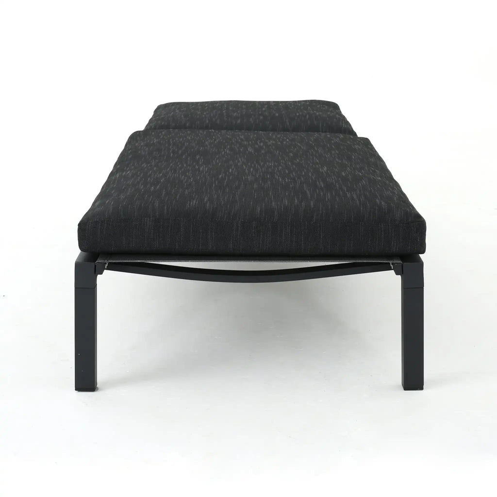 Modern Chaise Lounge with Water Resistant Fabric Cushions