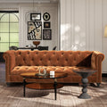 Alto 88' Tufted Chesterfield Sofa, Burnt Orange  Performance Velvet