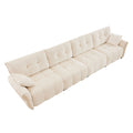 Modern Sofa & Pillows, Textured Cover, High Rebound Cushions